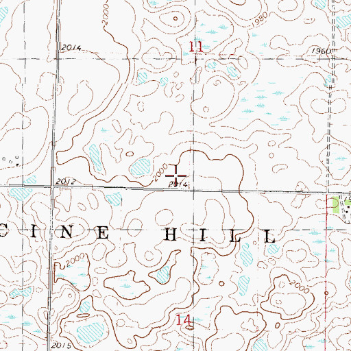 Topographic Map of Medicine Hill School Number 3, ND