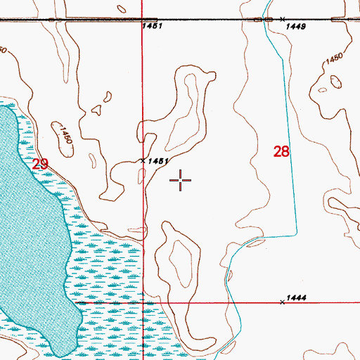 Topographic Map of Mikes Lake, ND