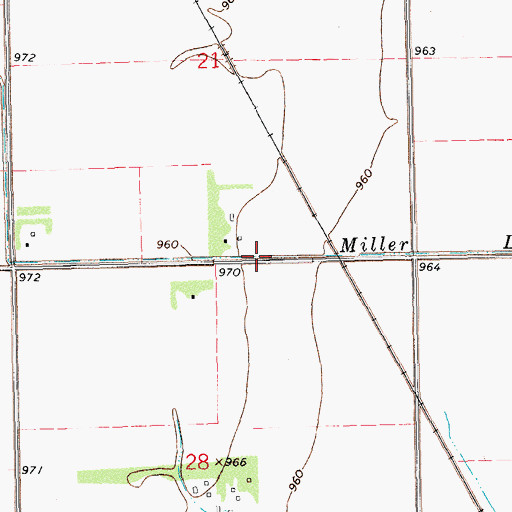 Topographic Map of Miller Drain Number 29, ND
