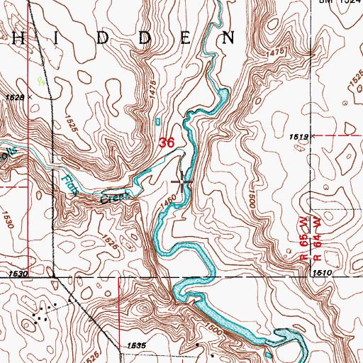 Topographic Map of Minneapolis Flats Creek, ND