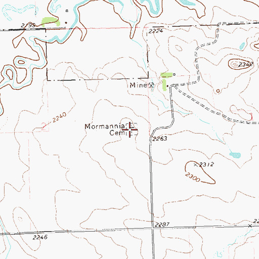 Topographic Map of Normanna Lutheran Church Cemetery, ND