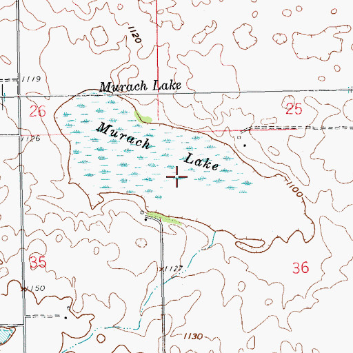 Topographic Map of Murach Lake, ND