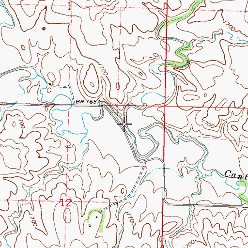 Topographic Map of North Branch Cantapeta Creek, ND