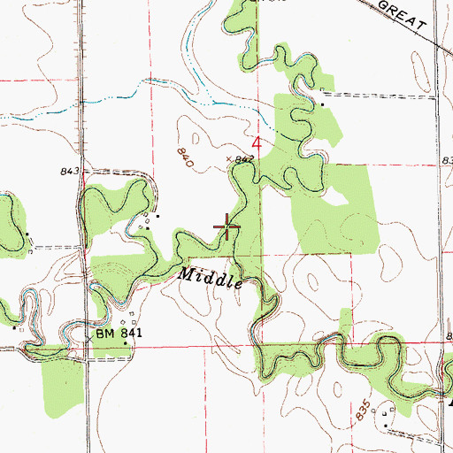 Topographic Map of North Branch Park River, ND