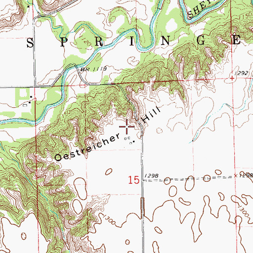 Topographic Map of Oestreicher Hill, ND