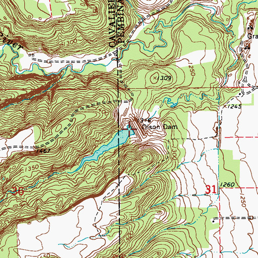 Topographic Map of Olson Dam, ND