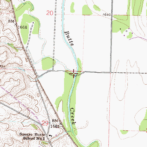 Topographic Map of Otter Creek, ND
