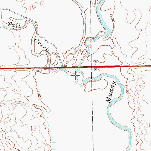 Topographic Map of Otter Tail Creek, ND