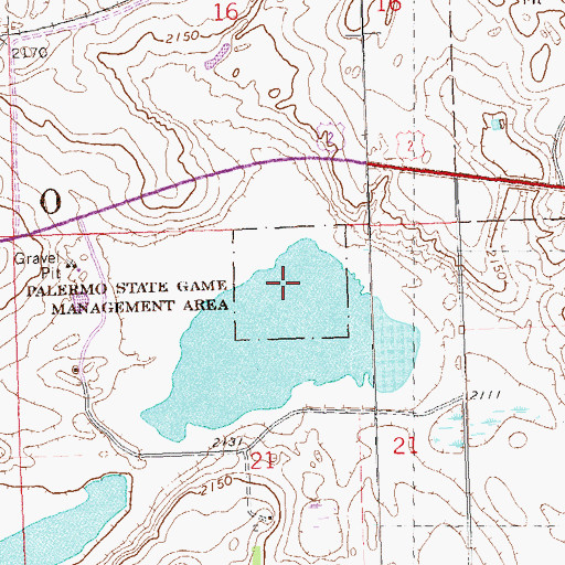 Topographic Map of Palermo State Game Management Area, ND