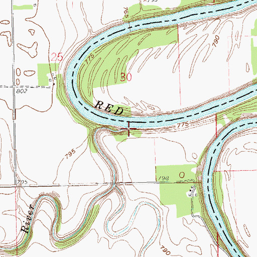 Topographic Map of Park River, ND