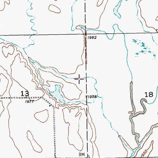 Topographic Map of Pats Coulee, ND
