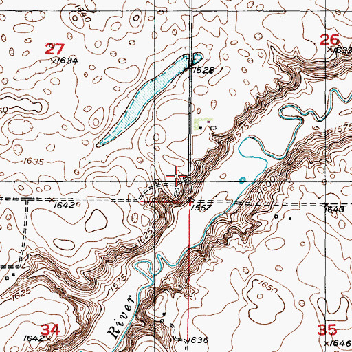 Topographic Map of Pioneer School Number 2, ND