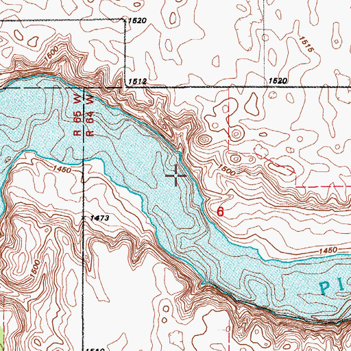 Topographic Map of Pipestem Lake, ND
