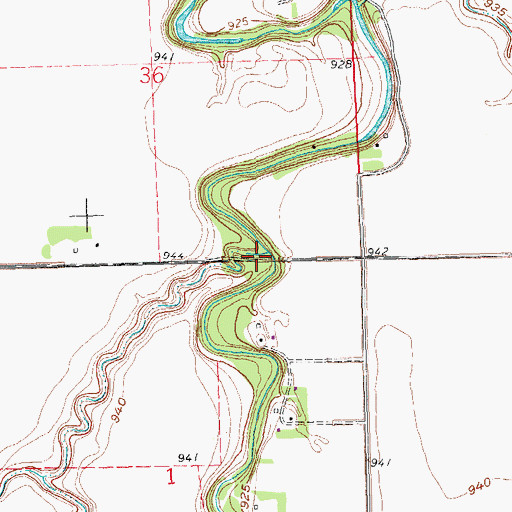 Topographic Map of Pitcairn Creek, ND