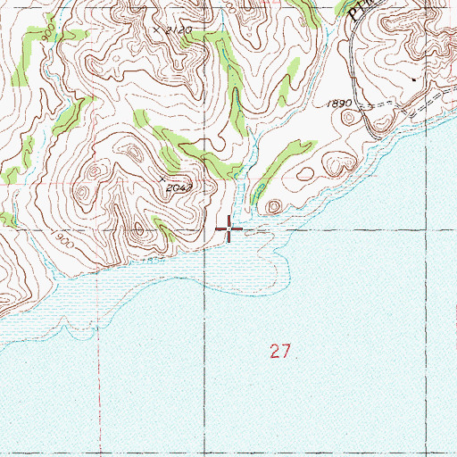 Topographic Map of Plum Creek, ND