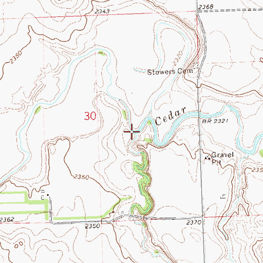 Topographic Map of Plum Creek, ND