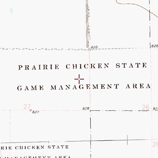 Topographic Map of Prairie Chicken State Game Management Area, ND