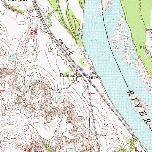Topographic Map of Price, ND