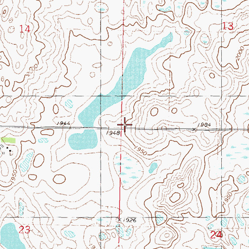Topographic Map of Prophets School Number 1, ND