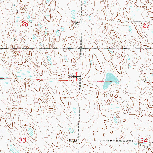 Topographic Map of Prophets School Number 3, ND