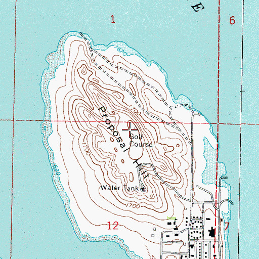 Topographic Map of Proposal Hill, ND