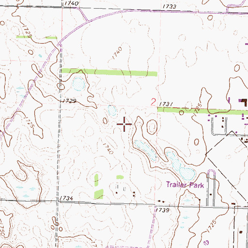 Topographic Map of Erik Ramstad Middle School, ND