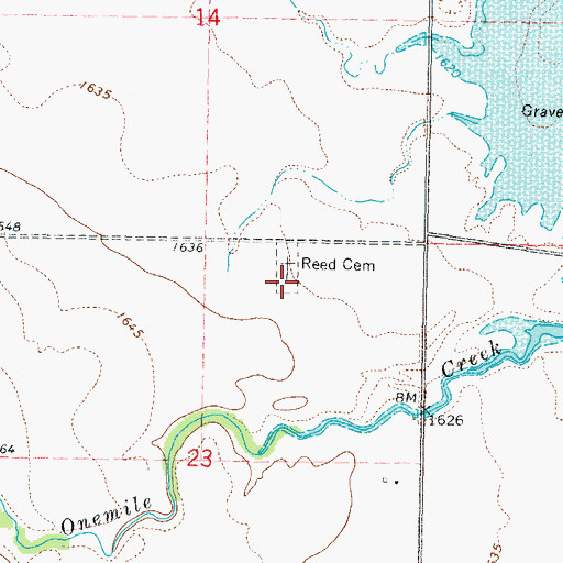 Topographic Map of Reed Cemetery, ND