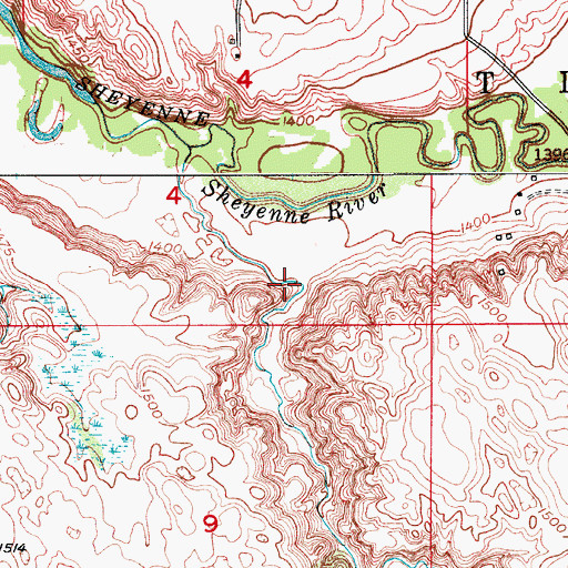 Topographic Map of Robinson Coulee, ND
