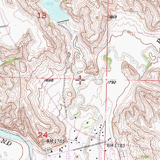 Topographic Map of Rock Creek, SD