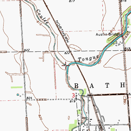 Topographic Map of Rosebud Coulee, ND