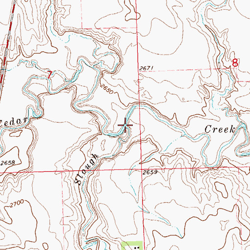 Topographic Map of Russian Slough, ND