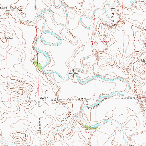 Topographic Map of Russian Spring Creek, ND