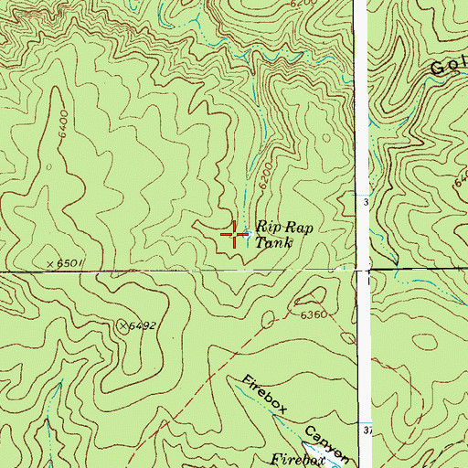 Topographic Map of Rip Rap Tank, AZ