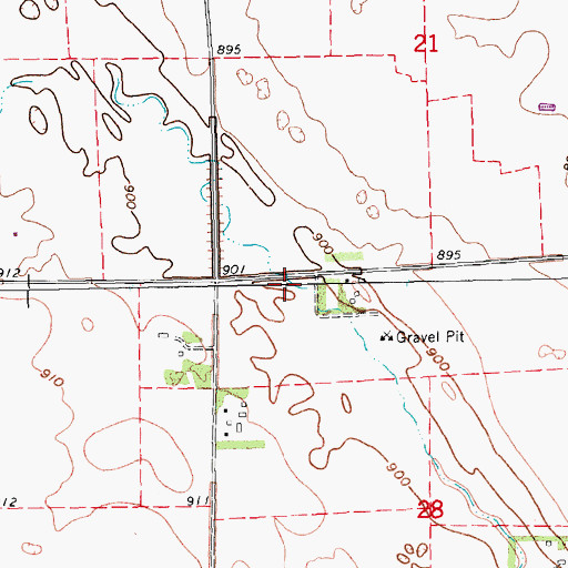 Topographic Map of Salt Coulee, ND
