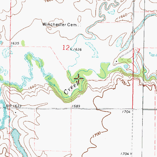 Topographic Map of Sand Creek, ND
