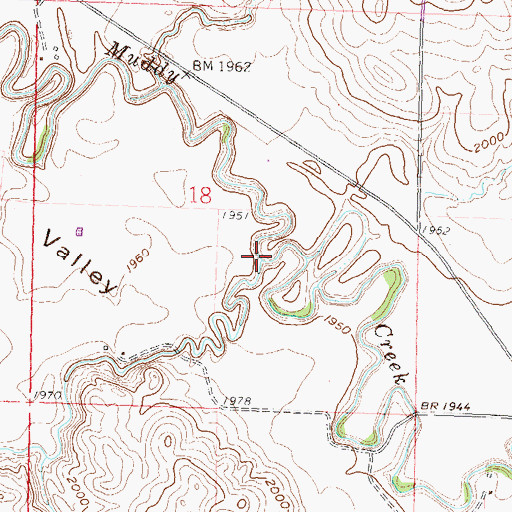 Topographic Map of Scab Creek, ND