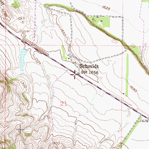 Topographic Map of Schmidt, ND