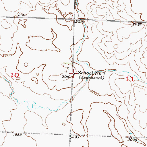 Topographic Map of School Number 1, ND