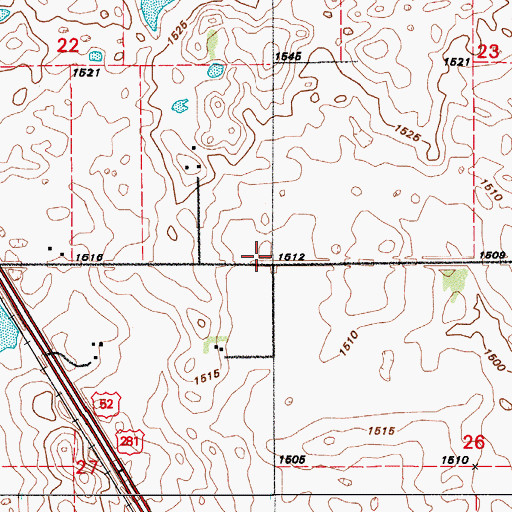 Topographic Map of School Number 1, ND