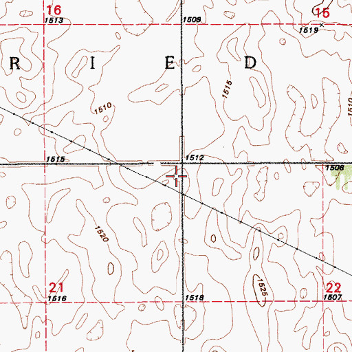 Topographic Map of School Number 1, ND