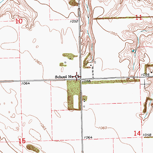 Topographic Map of School Number 1, ND