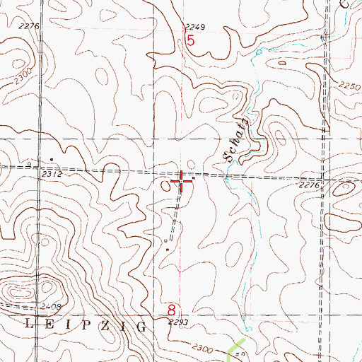 Topographic Map of School Number 1, ND