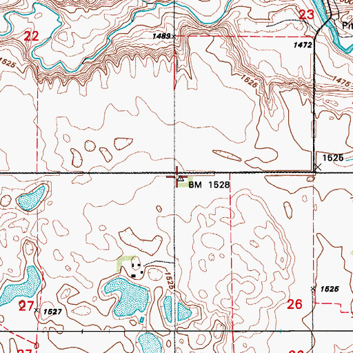 Topographic Map of School Number 1, ND