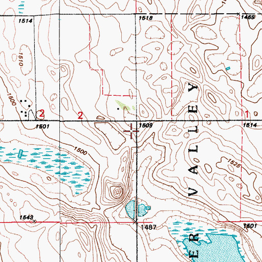 Topographic Map of School Number 1, ND