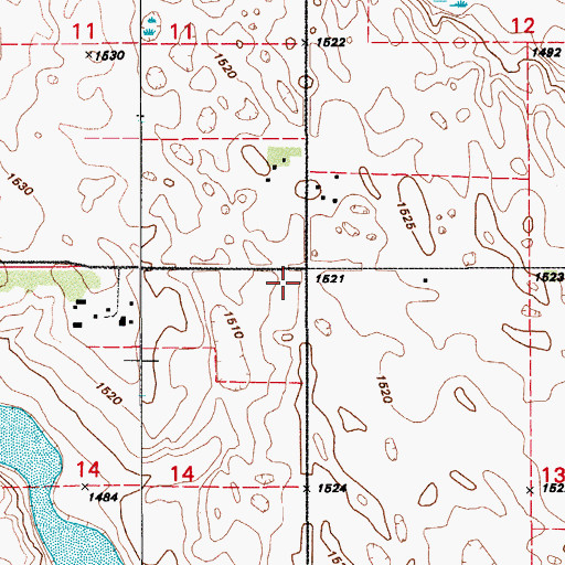 Topographic Map of School Number 1, ND