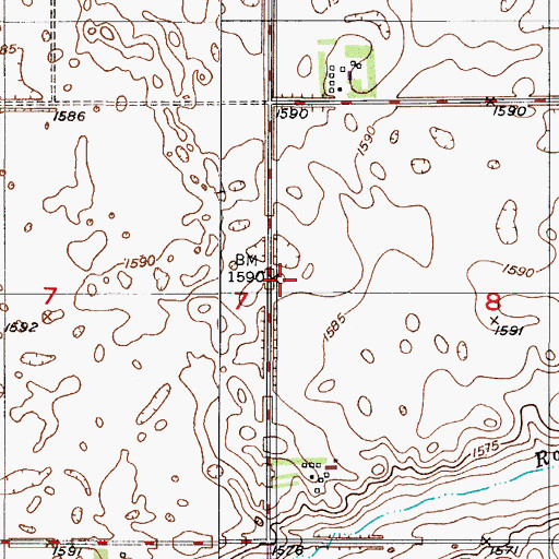 Topographic Map of School Number 1, ND
