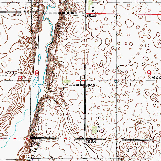 Topographic Map of School Number 1, ND