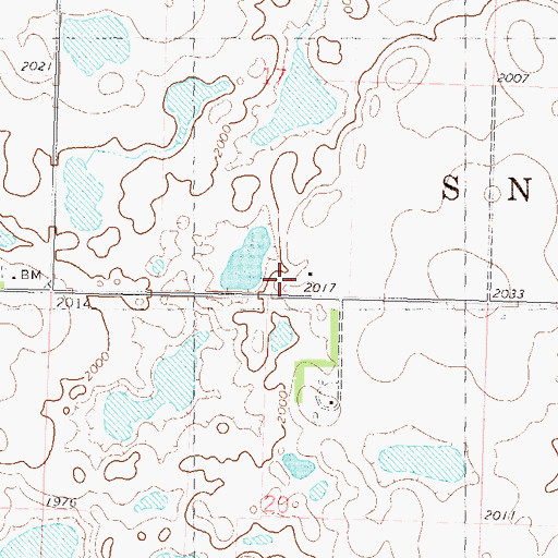 Topographic Map of School Number 1, ND