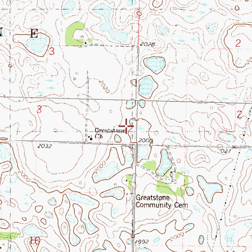 Topographic Map of School Number 1, ND