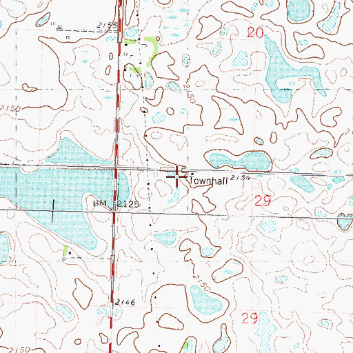 Topographic Map of School Number 1, ND